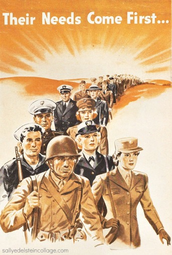 Vintage ww2 ad soldiers sailors 1940s