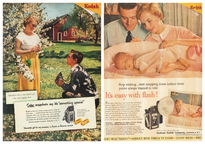Vintage Kodak camera ads 1940s-1950s happy familys 1950s