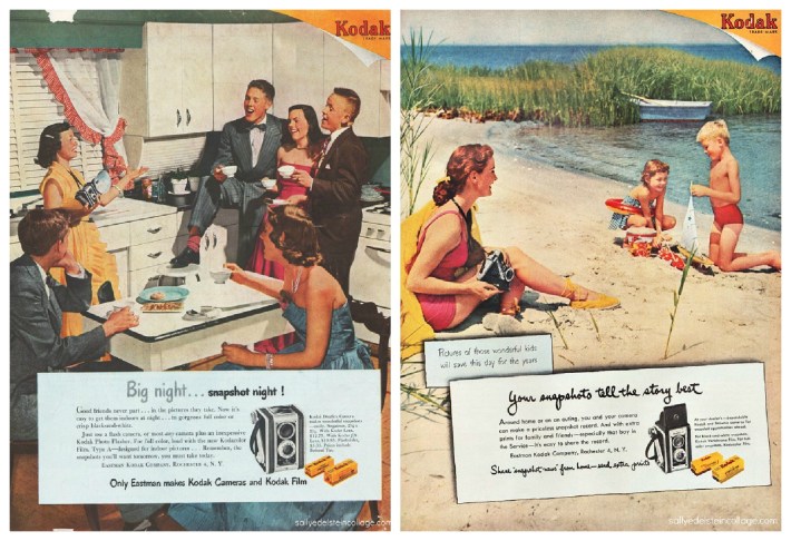 Vintage Kodak Brownie Ads 1950s 1950s happy family enjoying Kodak moments
