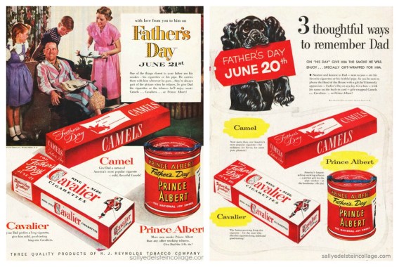 vintage ads pictures of happy 1950s family cigarettes