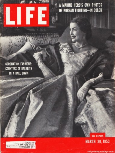 photo of 1950s Countess in ball gown for Queens Coronation