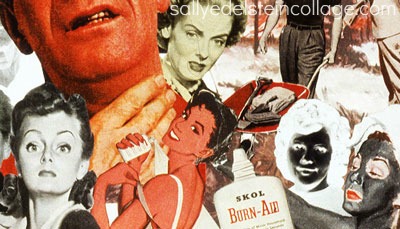 art collage by Sally Edelstein vintage images and ads