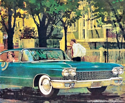 Vintage Illustration  Cadillac coup de Ville 1960 