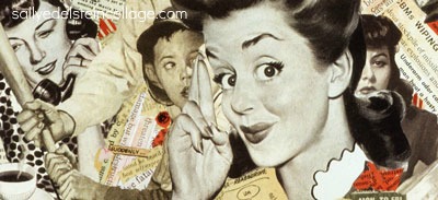 art work collage 1950s imagery