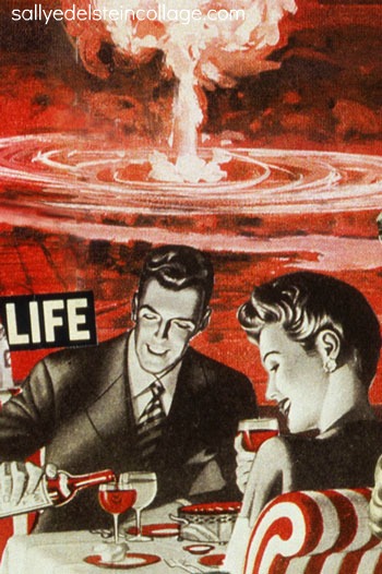 art work collage vintage images from ads