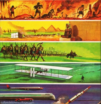 vintage illustration from vintage childrens book mans progress