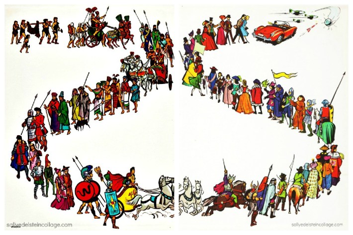 vintage illustration childrens book mankind through the ages
