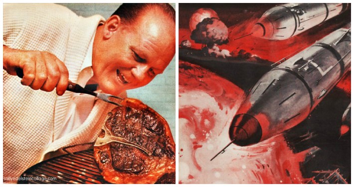 Vintage Ad Swifts 1961 and 1959 vintage illustration of nuclear attack