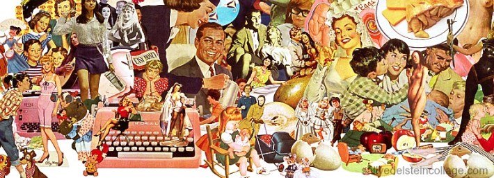 Collage by Sally Edelstein Men in Charge art work collage by Sally Edelstein composed of appropriated vintage images