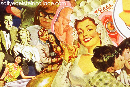 Collage by Sally Edelstein Men in Charge art work collage by Sally Edelstein composed of vintage appropriated images