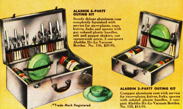 Vintage picture picnic basket