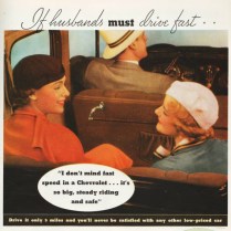 Vintage Car ad 1930s passengers in car