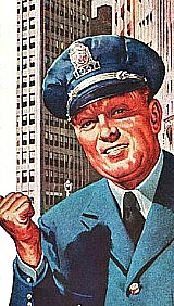 vintage illustration policeman