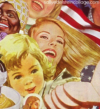 art collage vintage ad images women 