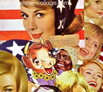 art collage vintage images women 1950s