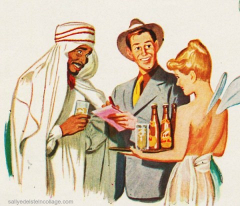 Art & Advertising vintage illustration Psyche and Sheik