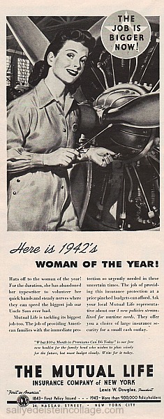 vintage illustration WWII Rosie the Riveter