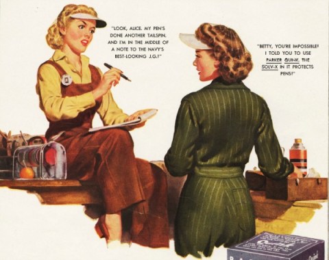 Vintage Illustration ww2 women warwork Rosie the Riveter