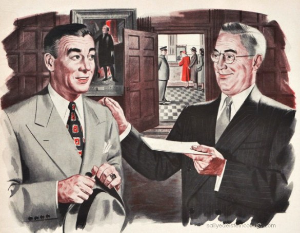 Vintage Ad Businessmen 1950 vintage illustration businessmen 1950