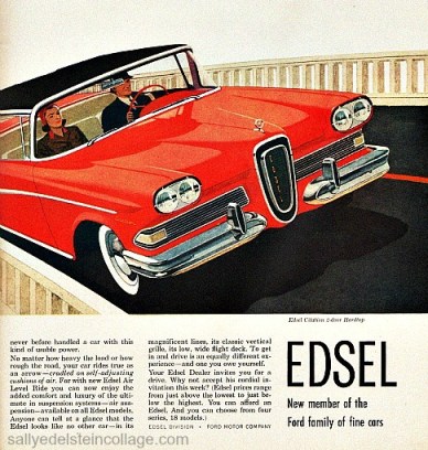 Vintage illustration Edsel car1950s