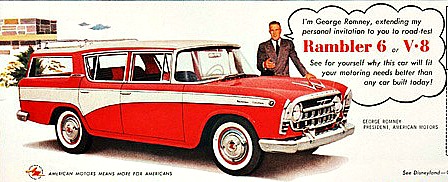 Vintage Car Ad Rambler with George Romney 1957