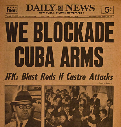 vintage newspaper headlines missle-crisis 1962