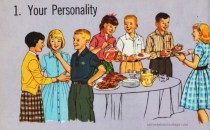 Vintage school book illustration 1960s