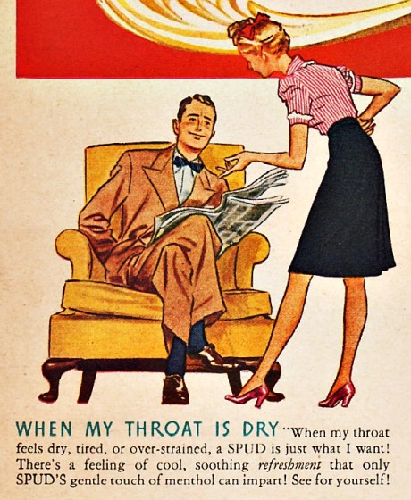 Vintage Cigarette Ad 1943 illustration