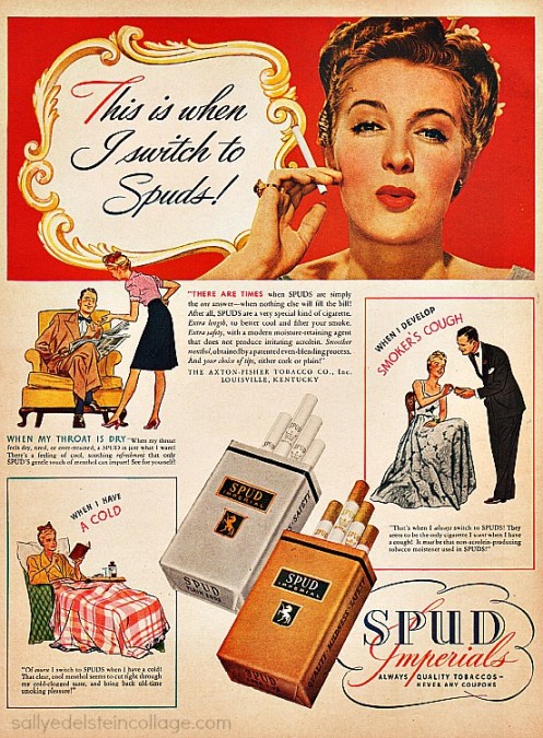 Vintage Cigarette Ad Spud 1943