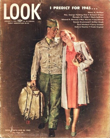 Vintage Look Magazine Cover 1/45 Illustration Douglass Crockwell Vintage Look Magazine Cover 1/45 Illustration Douglass Crockwell WWII Vet