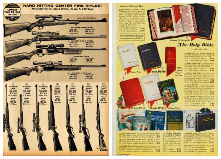Vintage Xmas gift catalogue pages 1950s vintage catalog guns bibles