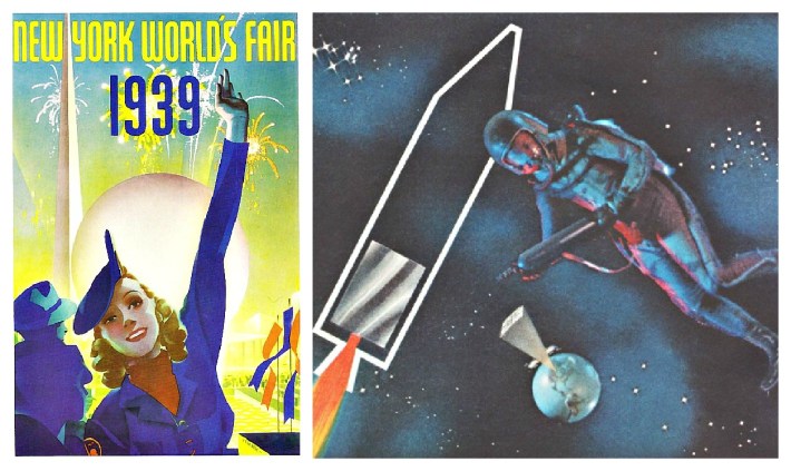 1939 NY worlds fair booklet picture  man in space