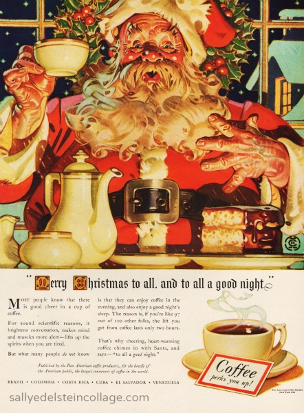 Xmas coffee ad Santa 