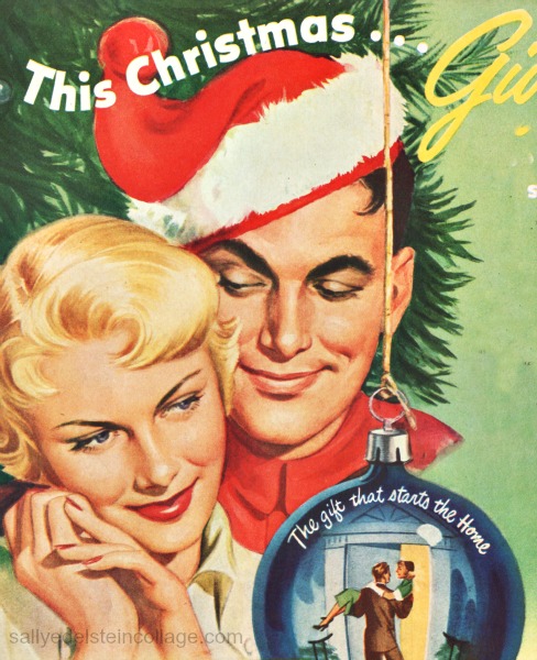 vintage Xmas illustration 1950s