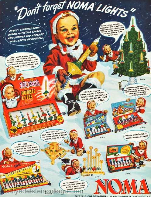 xmas lights noma lights illustration 1940s