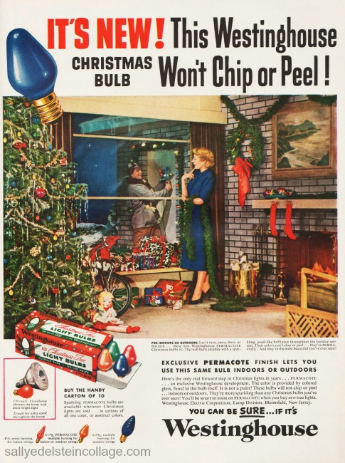 Ad xmas lights 1950s 