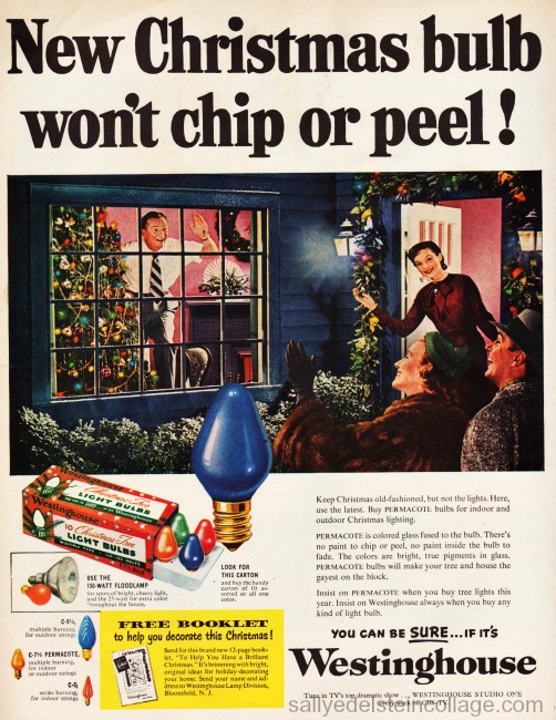 xmas lights ad 1950s