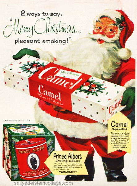 xmas smoking camelsad Santa 