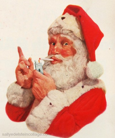 xmas smoking santa ad