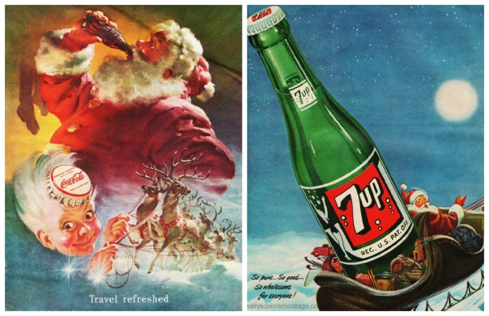 xmas soda ads with Santa