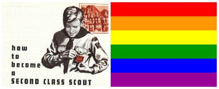 illustration boy scout gays second class gay flag