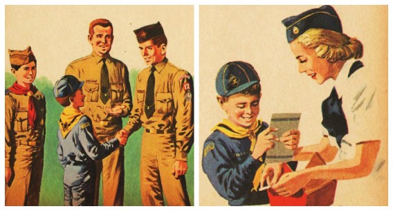 Vintage Illustrations Little Golden Book Cub Scouts 1959