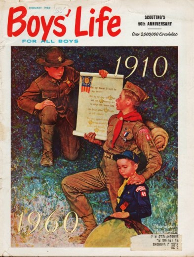 Boy scouts Norman Rockell illustration 50th anniversary