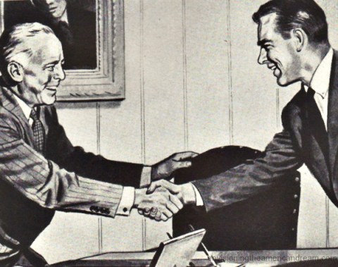  ad businessmen picture 1950s