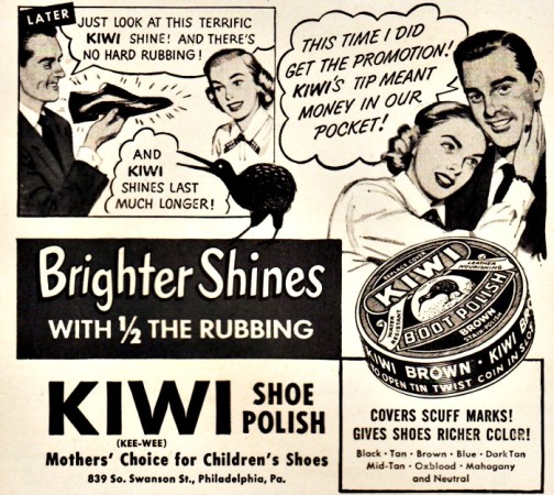 Vintage Ad Kiwi Shoe Polish 1951