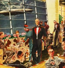 vintage ad goodyearairship illustration 1945