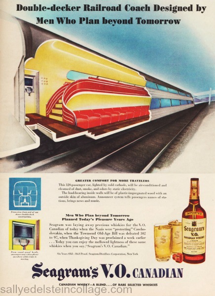retro trains of the future 1945