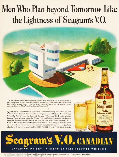 Postwar promises house illustration ad 1943 