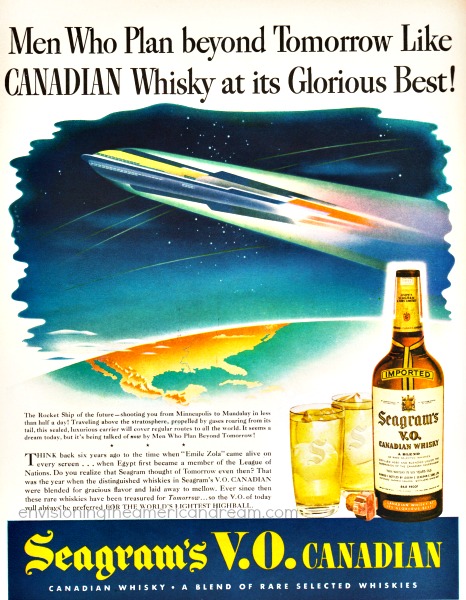 vintage ad men who plan beyond tomorrow rockets 1940s illustration