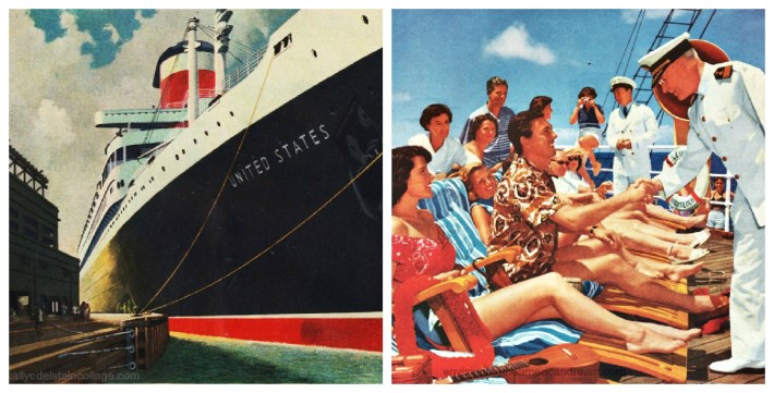 vintage ad cruise ships travel 1950s